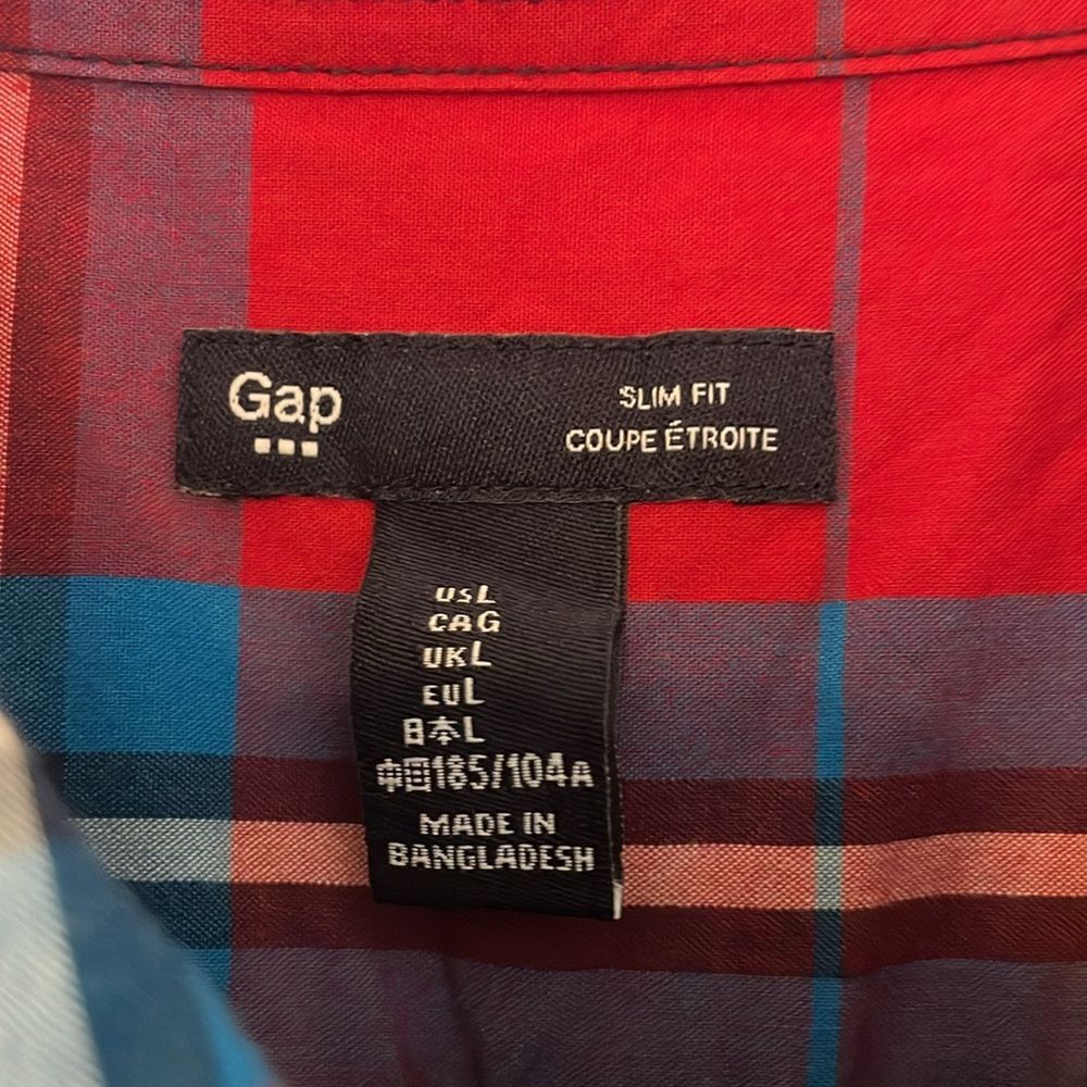 Gap button down plaid shirt Mens Large - Picture 3 of 3